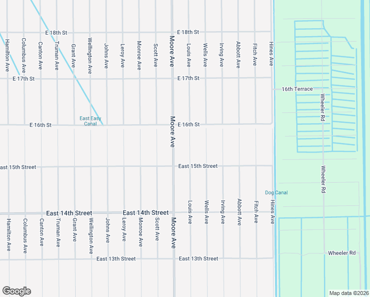 map of restaurants, bars, coffee shops, grocery stores, and more near 1508 Moore Avenue in Lehigh Acres