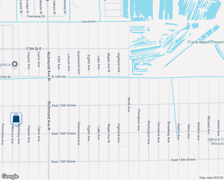 map of restaurants, bars, coffee shops, grocery stores, and more near 1512 Maple Avenue North in Lehigh Acres