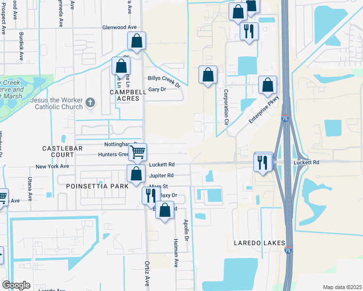 map of restaurants, bars, coffee shops, grocery stores, and more near 4988 Howard Street in Fort Myers