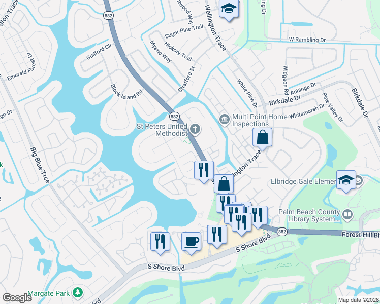 map of restaurants, bars, coffee shops, grocery stores, and more near 12219 Brisbane Lane in Wellington