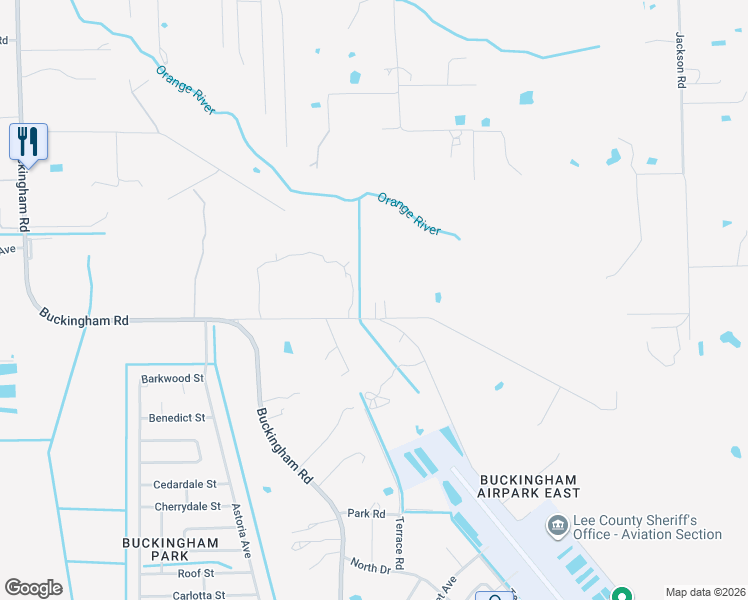 map of restaurants, bars, coffee shops, grocery stores, and more near 14681 Orange River Road in Fort Myers