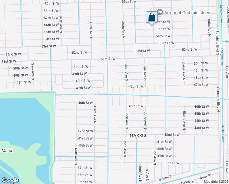 map of restaurants, bars, coffee shops, grocery stores, and more near 4626 Laura Avenue North in Lehigh Acres