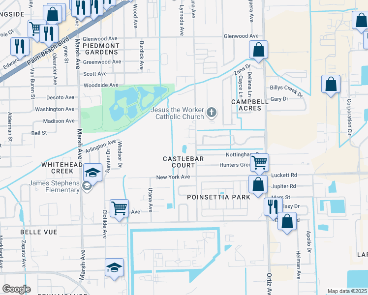 map of restaurants, bars, coffee shops, grocery stores, and more near 1086 Nuna Avenue in Fort Myers