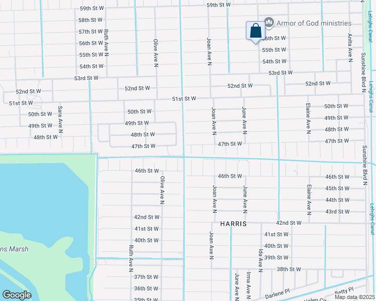 map of restaurants, bars, coffee shops, grocery stores, and more near 4626 Laura Avenue North in Lehigh Acres