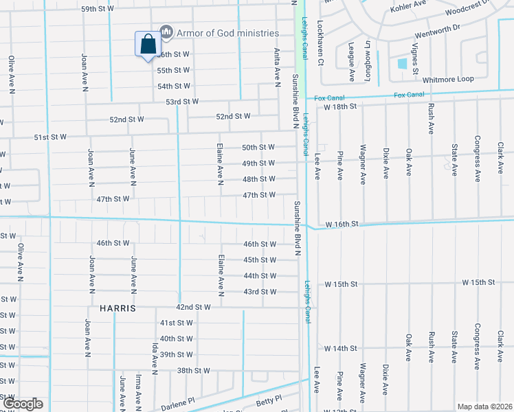 map of restaurants, bars, coffee shops, grocery stores, and more near 4622 Connie Avenue North in Lehigh Acres