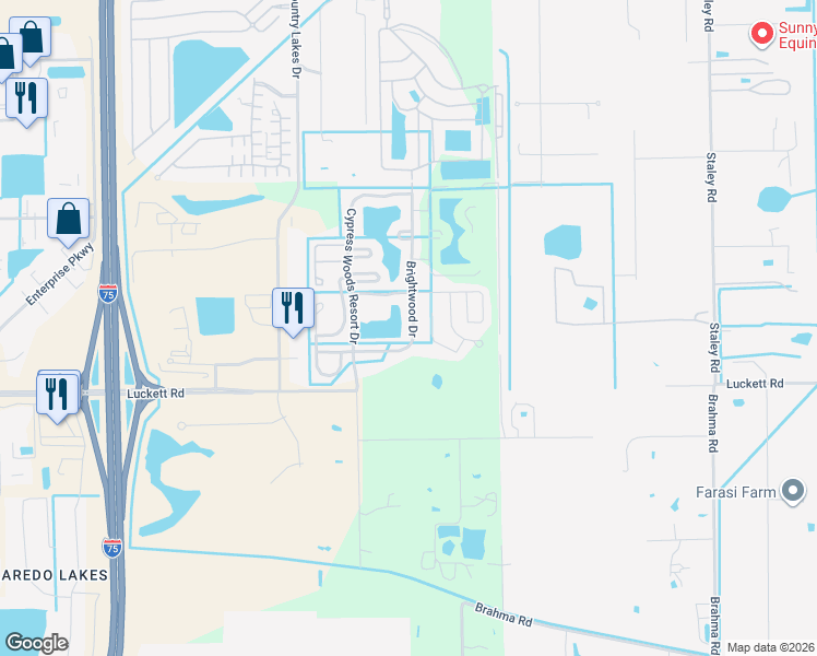map of restaurants, bars, coffee shops, grocery stores, and more near 5867 Brightwood Drive in Fort Myers