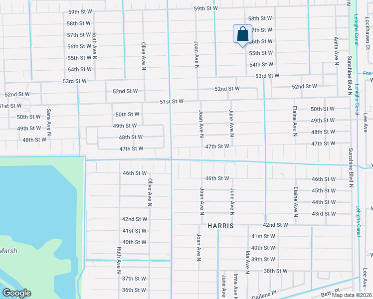 map of restaurants, bars, coffee shops, grocery stores, and more near 4626 Laura Avenue North in Lehigh Acres