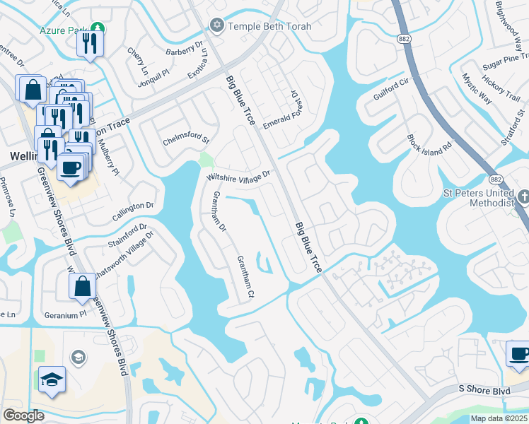 map of restaurants, bars, coffee shops, grocery stores, and more near 1545 Goodwood Terrace in Wellington