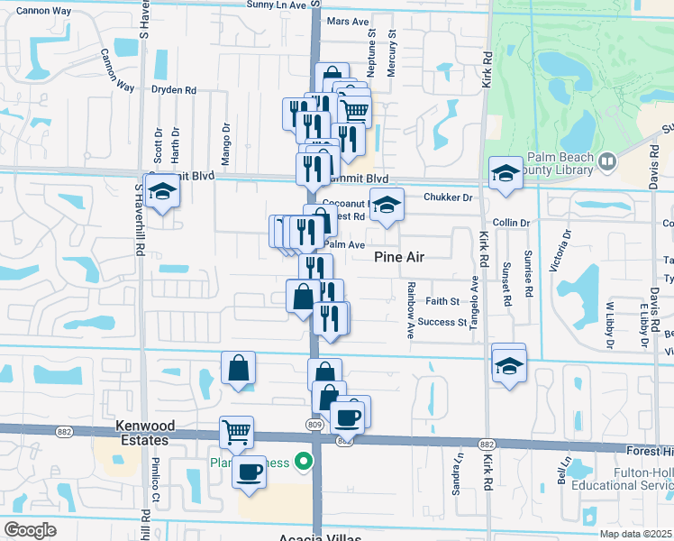1248 South Military Trail West Palm Beach Fl Walk Score Map Of Restaurants Bars Coffee S Grocery Ore Near 1248