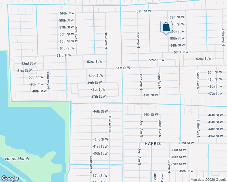 map of restaurants, bars, coffee shops, grocery stores, and more near 3115 48th Street West in Lehigh Acres