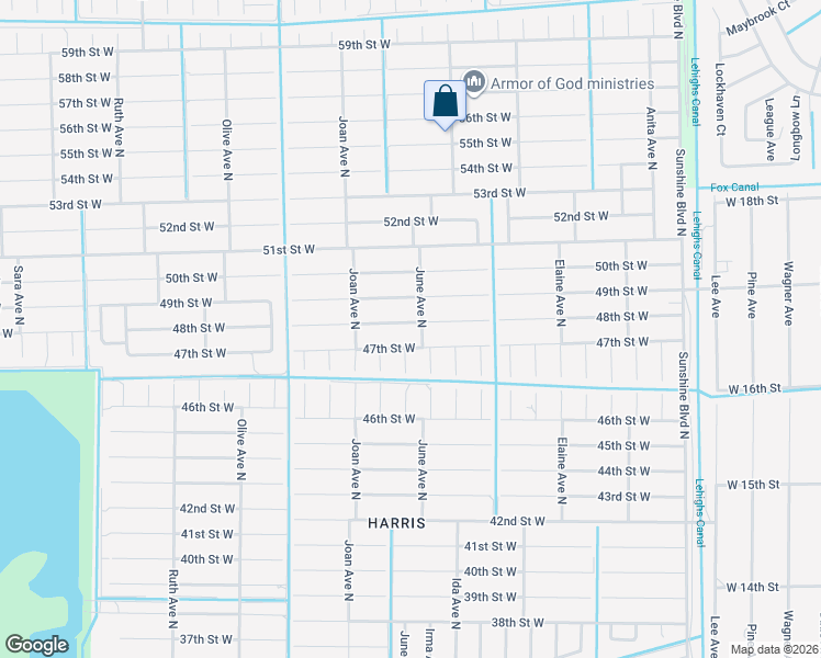 map of restaurants, bars, coffee shops, grocery stores, and more near 2903 48th Street West in Lehigh Acres