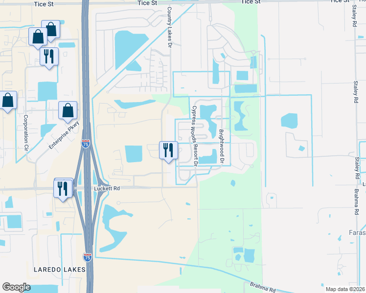 map of restaurants, bars, coffee shops, grocery stores, and more near 10063 Parkwood Drive in Fort Myers