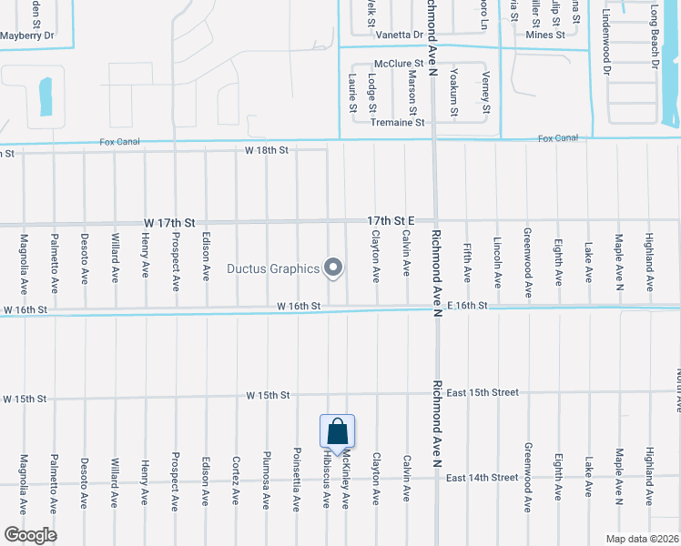 map of restaurants, bars, coffee shops, grocery stores, and more near 1609 McKinley Avenue in Lehigh Acres