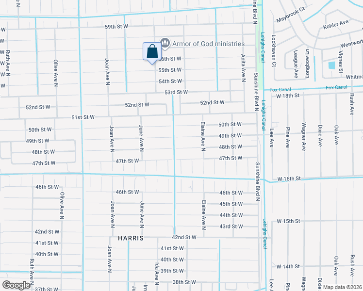 map of restaurants, bars, coffee shops, grocery stores, and more near 2714 48th Street West in Lehigh Acres