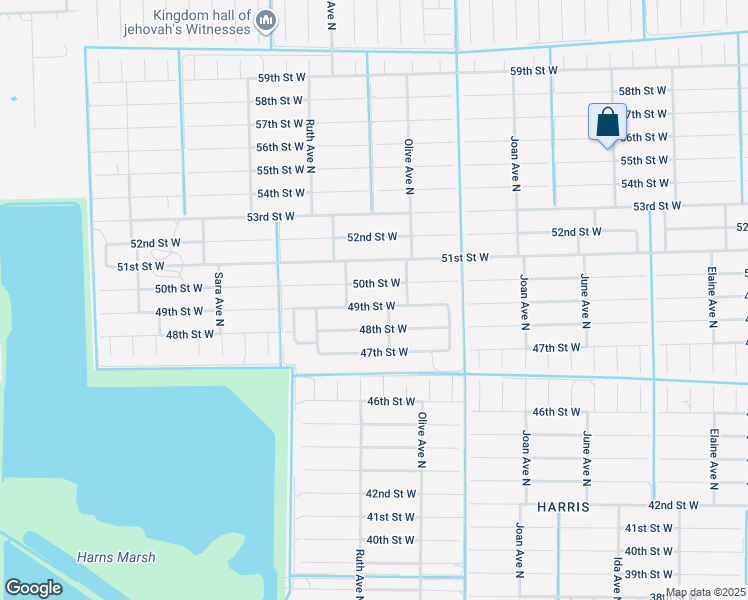 map of restaurants, bars, coffee shops, grocery stores, and more near 3207 50th Street West in Lehigh Acres