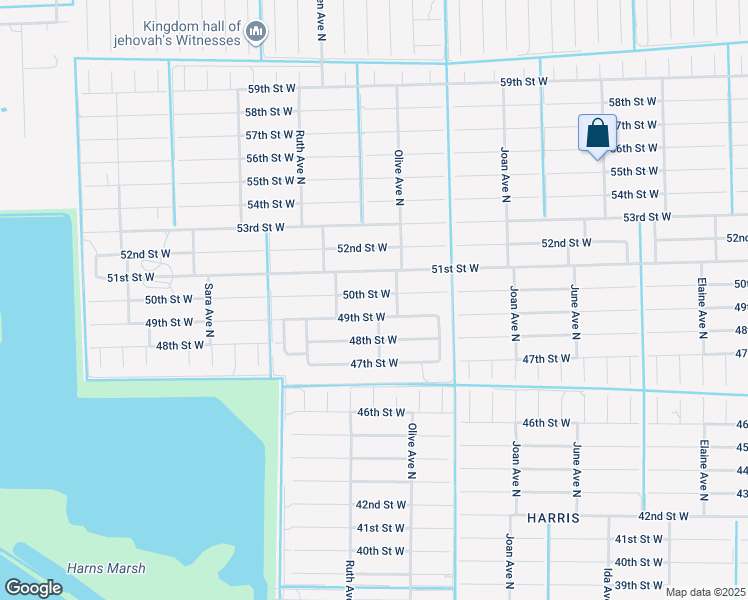 map of restaurants, bars, coffee shops, grocery stores, and more near 3207 50th Street West in Lehigh Acres