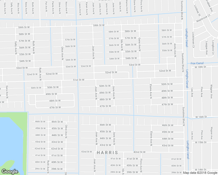 map of restaurants, bars, coffee shops, grocery stores, and more near 2905 50th Street West in Lehigh Acres