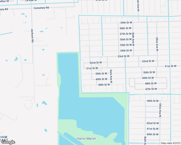 map of restaurants, bars, coffee shops, grocery stores, and more near 3600 50th Street West in Lehigh Acres