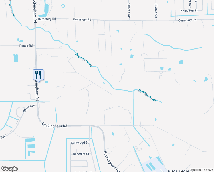 map of restaurants, bars, coffee shops, grocery stores, and more near 14261 River Rd in Fort Myers