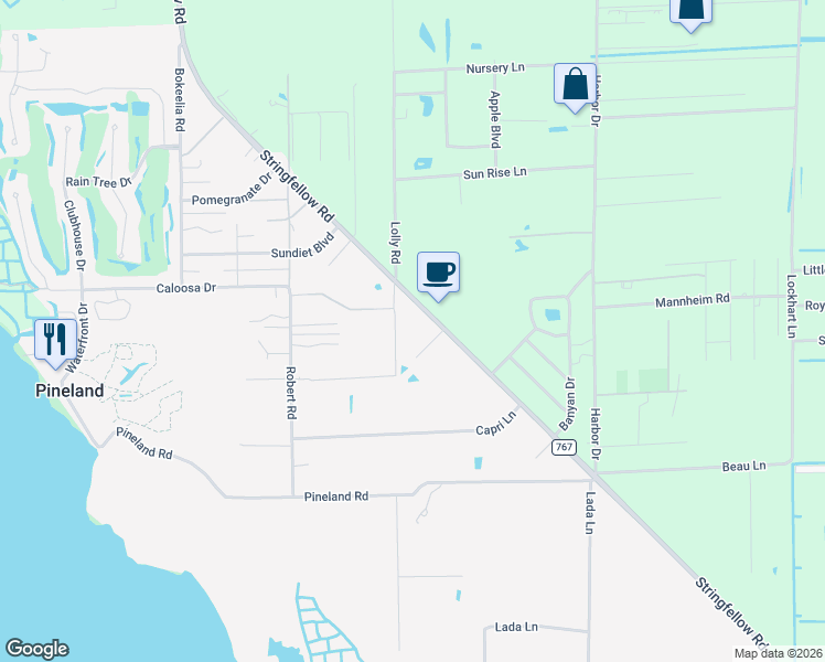 map of restaurants, bars, coffee shops, grocery stores, and more near in Bokeelia