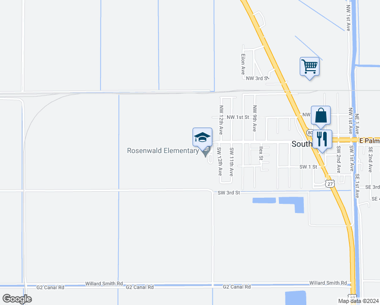 map of restaurants, bars, coffee shops, grocery stores, and more near 1321 Doctor Martin Luther King Junior Boulevard in South Bay