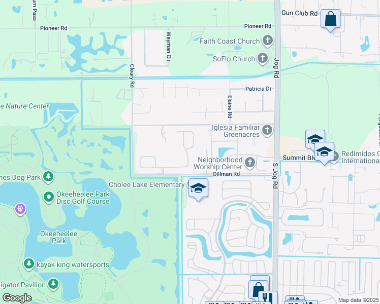 map of restaurants, bars, coffee shops, grocery stores, and more near 6745 Osage Circle in West Palm Beach
