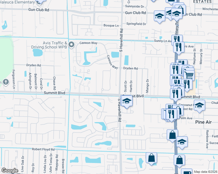 map of restaurants, bars, coffee shops, grocery stores, and more near 822 Pipers Cay Drive in West Palm Beach