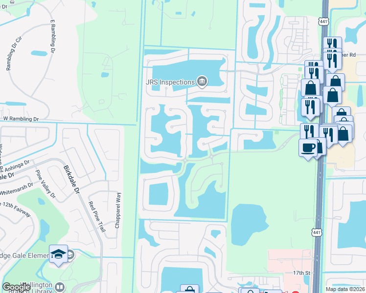 map of restaurants, bars, coffee shops, grocery stores, and more near 1238 Bay View Way in Wellington