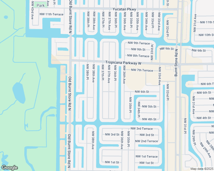 map of restaurants, bars, coffee shops, grocery stores, and more near 610 Northwest 37th Avenue in Cape Coral