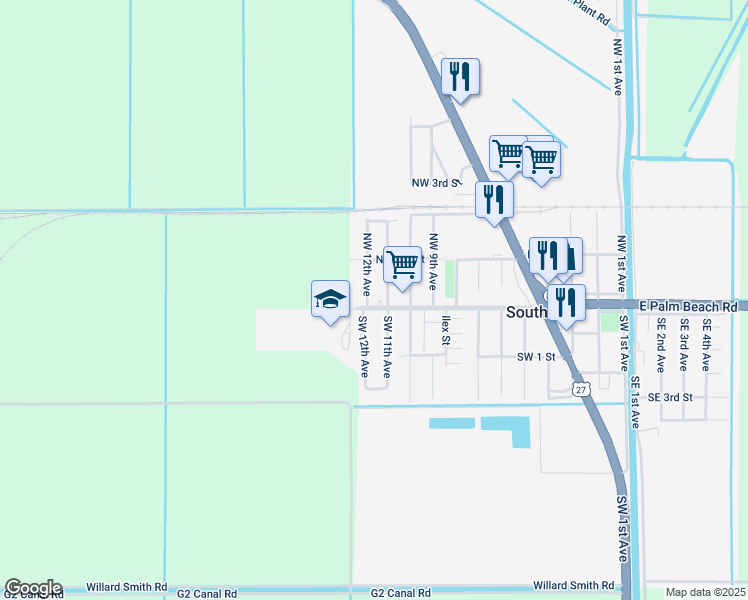 map of restaurants, bars, coffee shops, grocery stores, and more near 1150 Doctor Martin Luther King Junior Boulevard in South Bay
