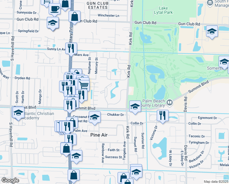 map of restaurants, bars, coffee shops, grocery stores, and more near 888 Cotton Bay Drive West in West Palm Beach