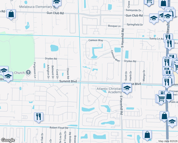 map of restaurants, bars, coffee shops, grocery stores, and more near 818 Ilene Road West in West Palm Beach