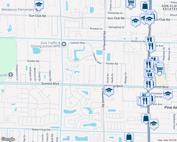 map of restaurants, bars, coffee shops, grocery stores, and more near 981 Pipers Cay Drive in West Palm Beach