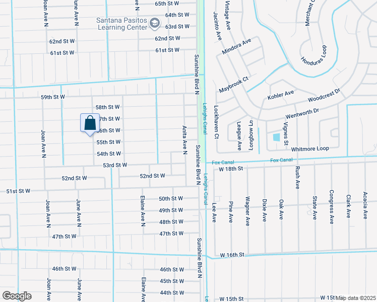 map of restaurants, bars, coffee shops, grocery stores, and more near 5306 Anita Avenue North in Lehigh Acres