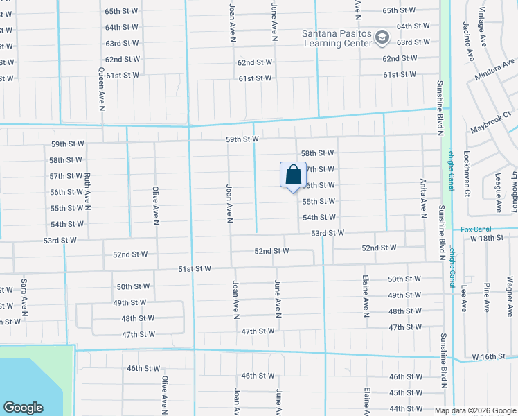 map of restaurants, bars, coffee shops, grocery stores, and more near 2818 54th Street West in Lehigh Acres