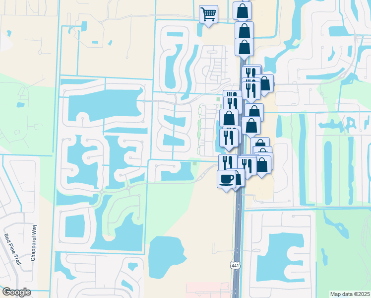 map of restaurants, bars, coffee shops, grocery stores, and more near 157 Hamilton Terrace in West Palm Beach