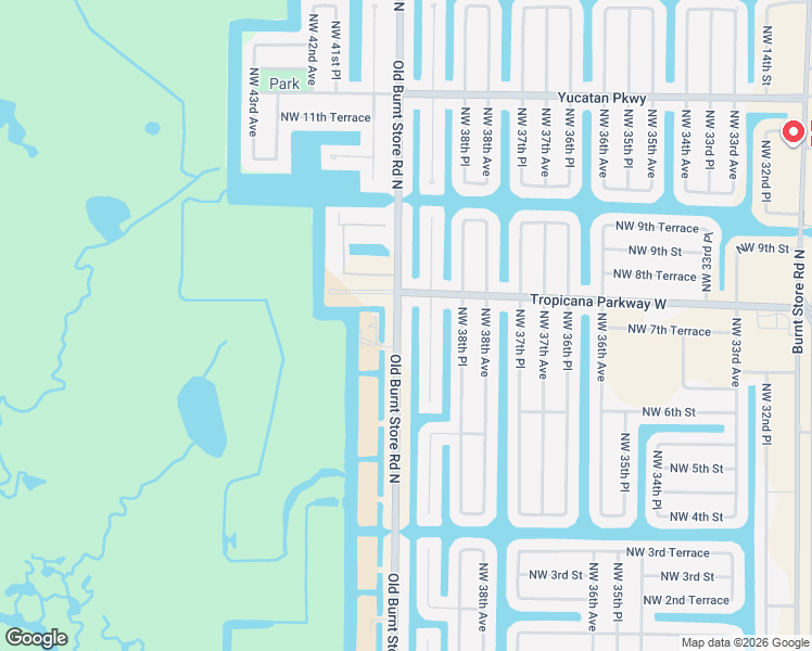 map of restaurants, bars, coffee shops, grocery stores, and more near 736 Old Burnt Store Road North in Cape Coral