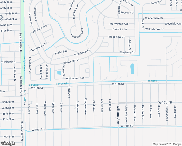 map of restaurants, bars, coffee shops, grocery stores, and more near 657 Whitmore Loop in Lehigh Acres