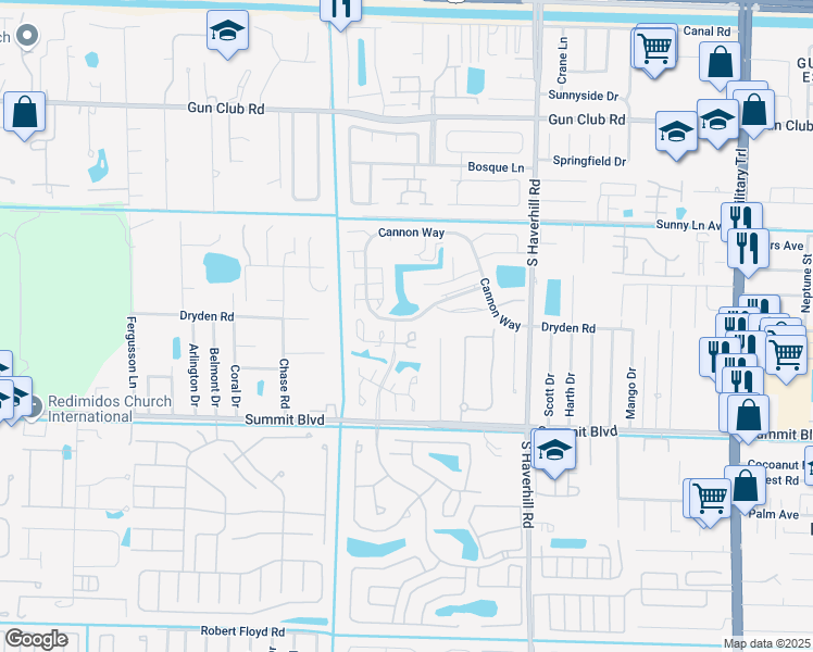 map of restaurants, bars, coffee shops, grocery stores, and more near 783 Ilene Road East in West Palm Beach