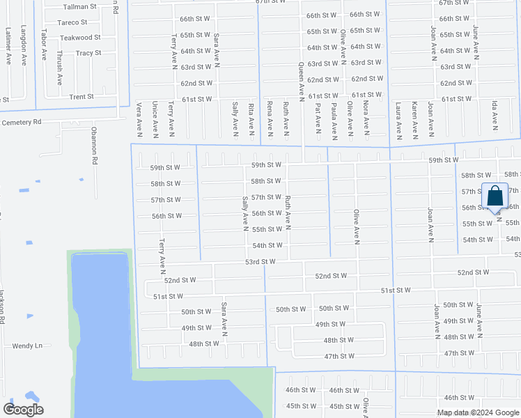 map of restaurants, bars, coffee shops, grocery stores, and more near 3312 56th Street West in Lehigh Acres