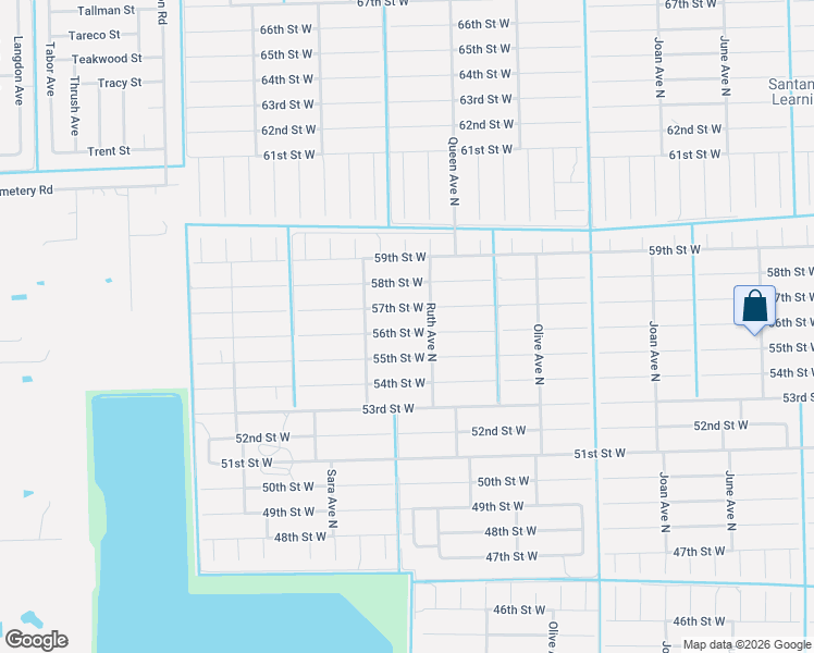 map of restaurants, bars, coffee shops, grocery stores, and more near 3310 56th Street West in Lehigh Acres
