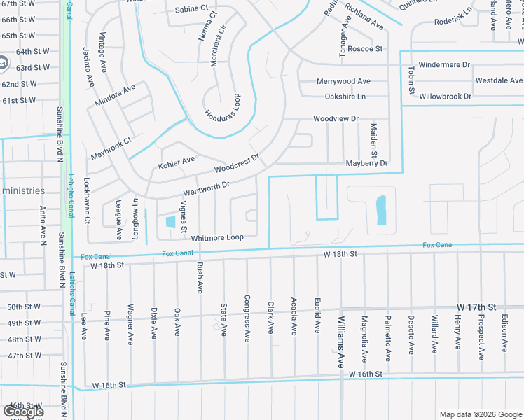 map of restaurants, bars, coffee shops, grocery stores, and more near 657 Whitmore Loop in Lehigh Acres