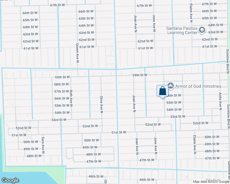 map of restaurants, bars, coffee shops, grocery stores, and more near 3101 57th Street West in Lehigh Acres