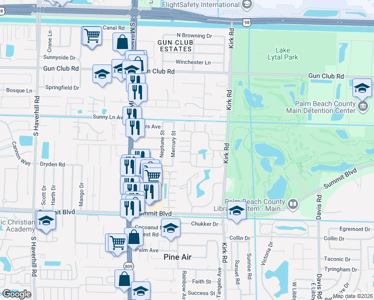 map of restaurants, bars, coffee shops, grocery stores, and more near 4179 Palm Bay Circle in West Palm Beach