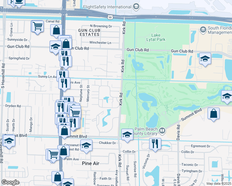 map of restaurants, bars, coffee shops, grocery stores, and more near 4031 Palm Bay Circle in West Palm Beach