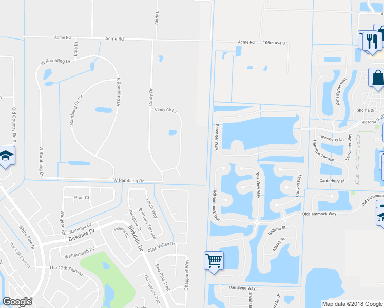 map of restaurants, bars, coffee shops, grocery stores, and more near 820 Cindy Circle Lane in Wellington