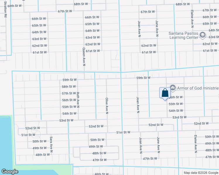 map of restaurants, bars, coffee shops, grocery stores, and more near 3112 58th Street West in Lehigh Acres