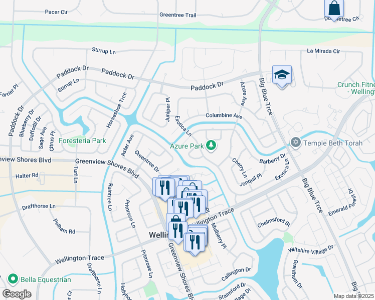 map of restaurants, bars, coffee shops, grocery stores, and more near 888 Cosmos Court in Wellington