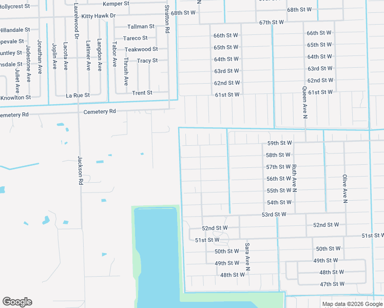 map of restaurants, bars, coffee shops, grocery stores, and more near 3608 58th Street West in Lehigh Acres