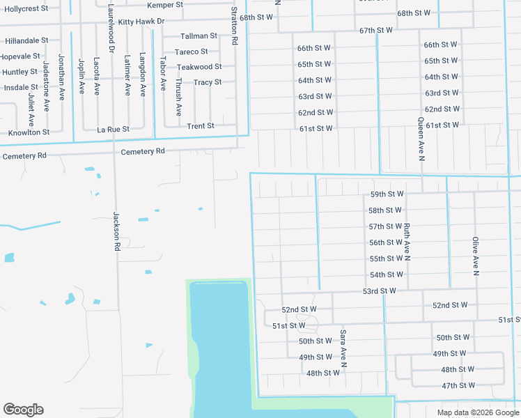 map of restaurants, bars, coffee shops, grocery stores, and more near 3608 58th Street West in Lehigh Acres